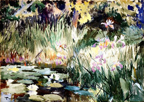 Irys i lilia - Frank Weston Benson