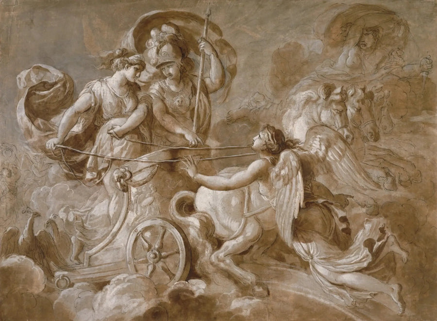 Irys zbliżający się do Ateny i Hery - Louis Jean François Lagrenée