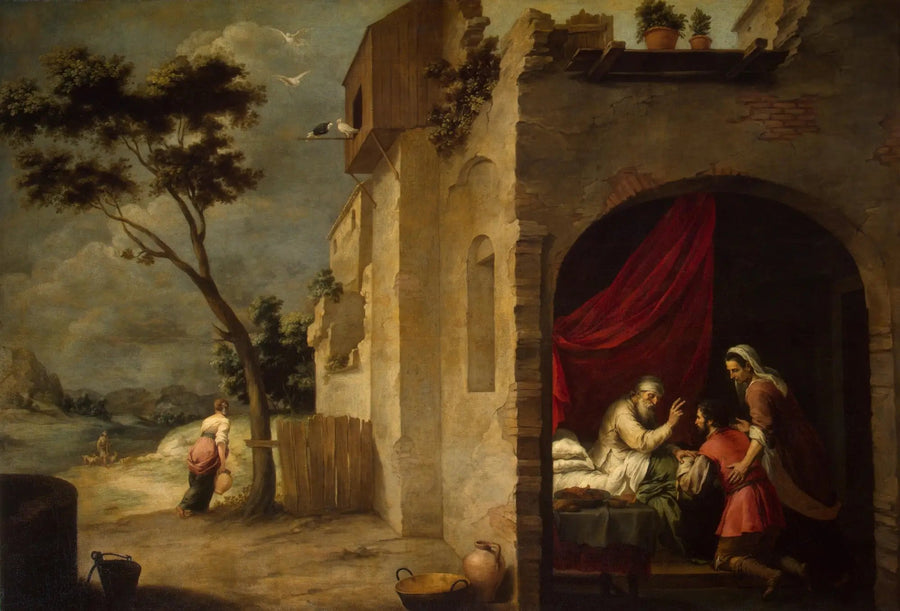 Isaak błogosławiący Jakuba - Bartolomé Esteban Murillo