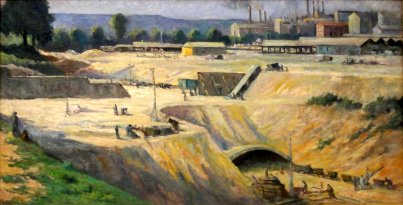 Issy-les-Moulineaux, plac budowy metra - Maximilien Luce