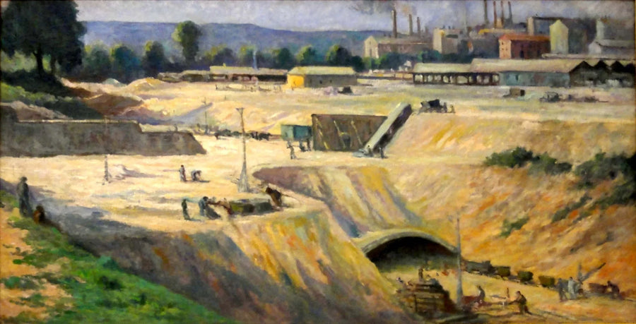 Issy-les-Moulineaux, plac budowy metra - Maximilien Luce