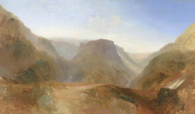 Włoski krajobraz, prawdopodobnie Civita di Bagnoregio - J. M. W. Turner