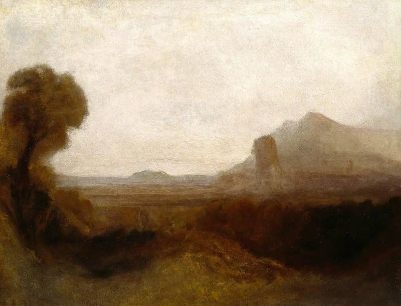 Włoski krajobraz z wieżą - J. M. W. Turner