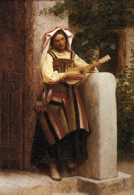 Włoszka grająca na mandolinie - Jean-Léon Gérôme