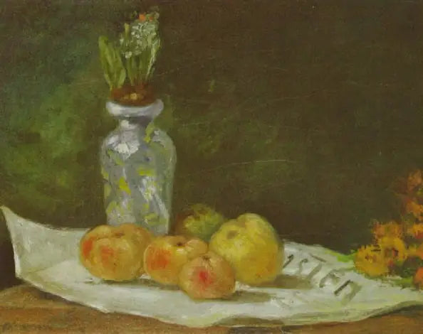 Hiacynt i jabłka na gazecie - Paul Gauguin