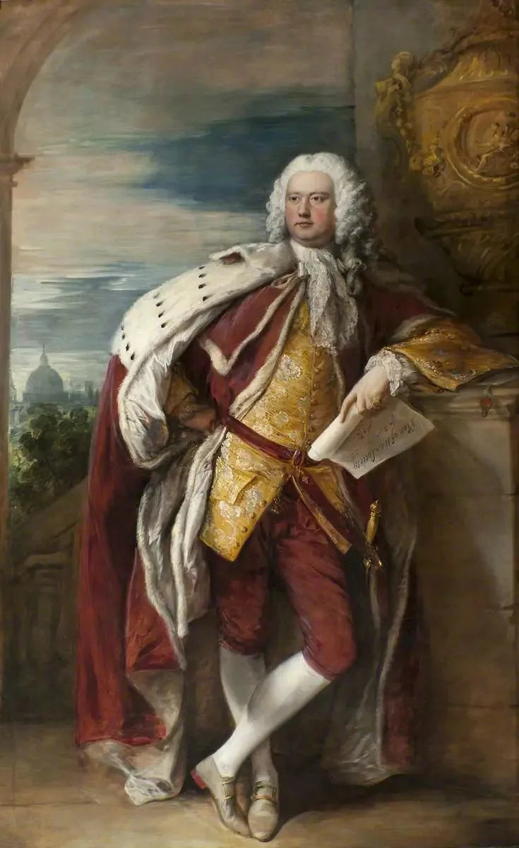 Jacob Bouverie (1694–1761), pierwszy wicehrabia Folkestone i pierwszy prezes Society of Arts (według Thomasa Hudsona) - Thomas Gainsborough