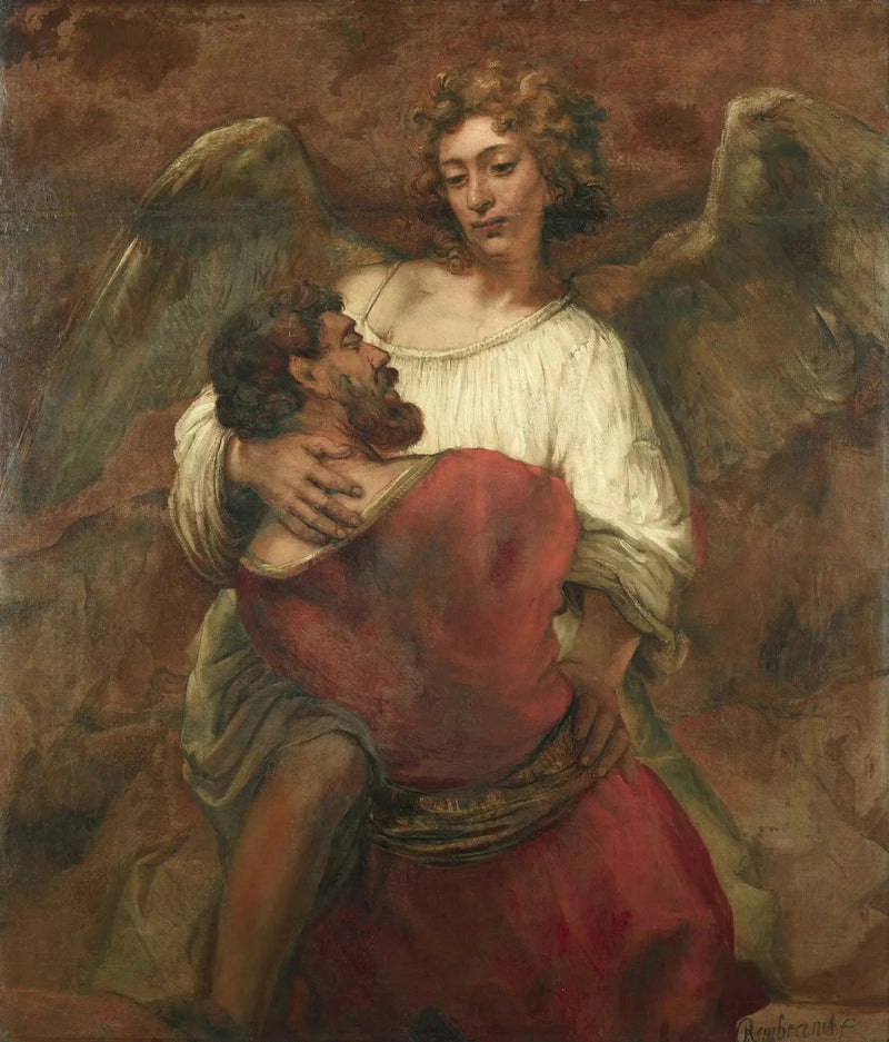 Walka Jakuba z Aniołem - Rembrandt
