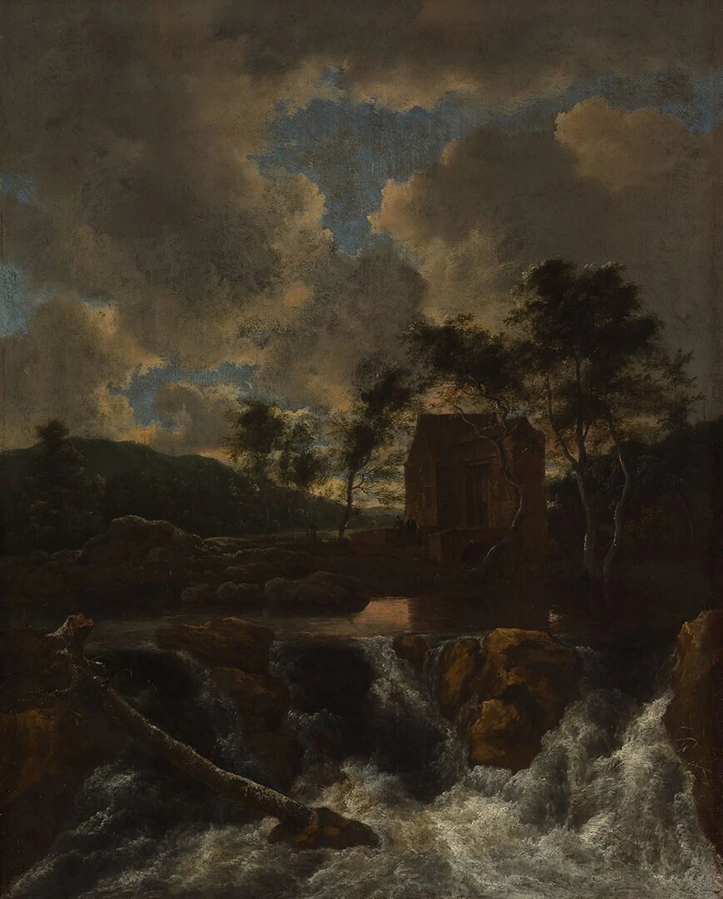 Paysage à la cascade du musée Boijmans Van Beuningen, peinture de Jacob van Ruisdael