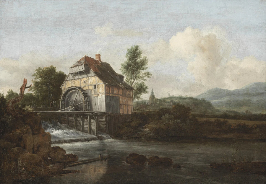 Paysage avec moulin à eau de Detroit - Jacob van Ruisdael