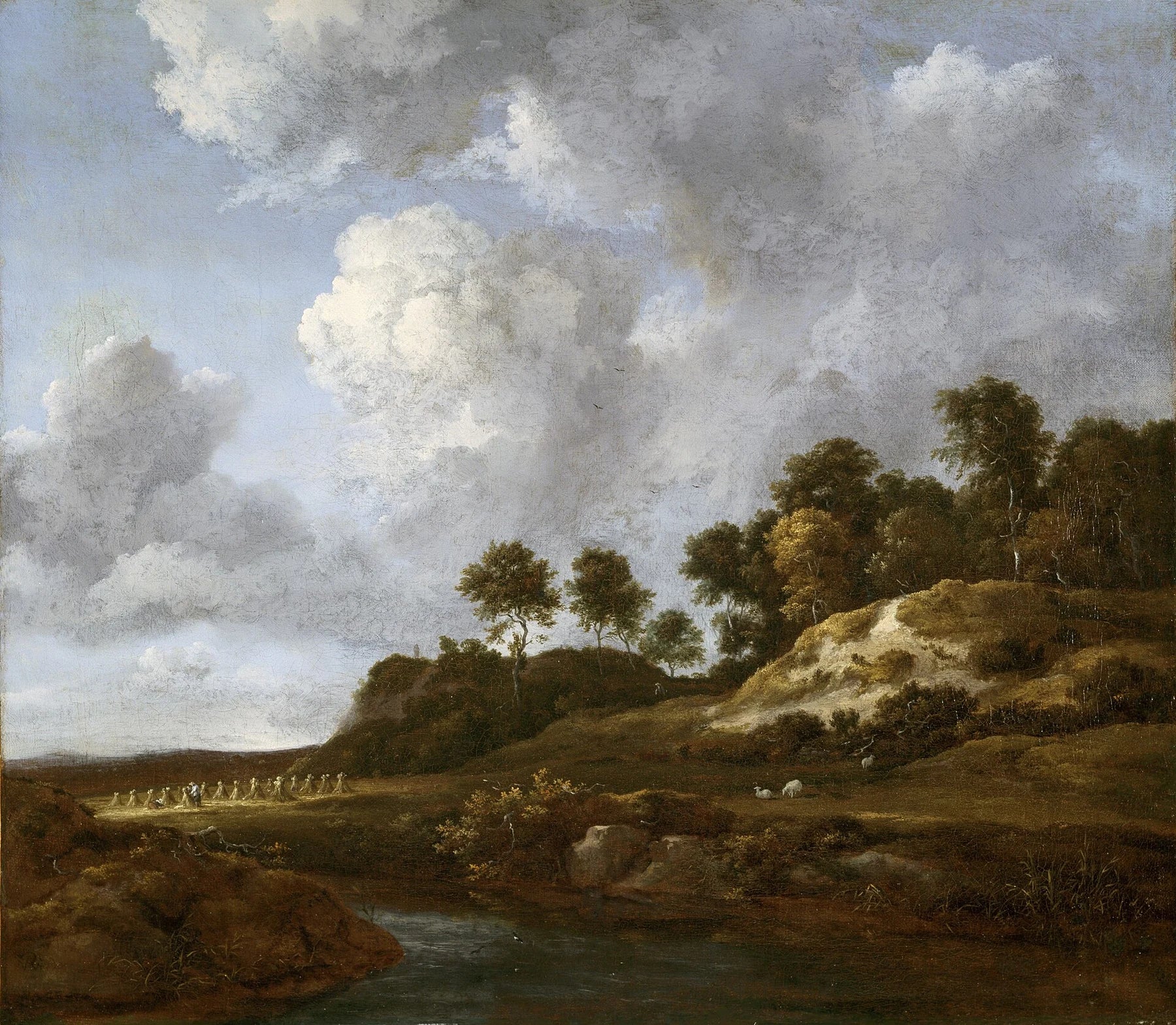 Paysage avec champs de céréales de Boston, peinture de Jacob van Ruisdael