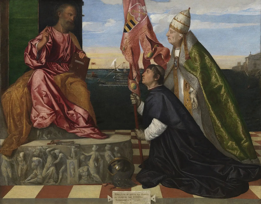 Jacopo Pesaro przedstawiający papieża Aleksandra VI w św. Piotrze - Titian