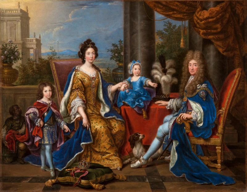 Jakub II i jego rodzina - Pierre Mignard