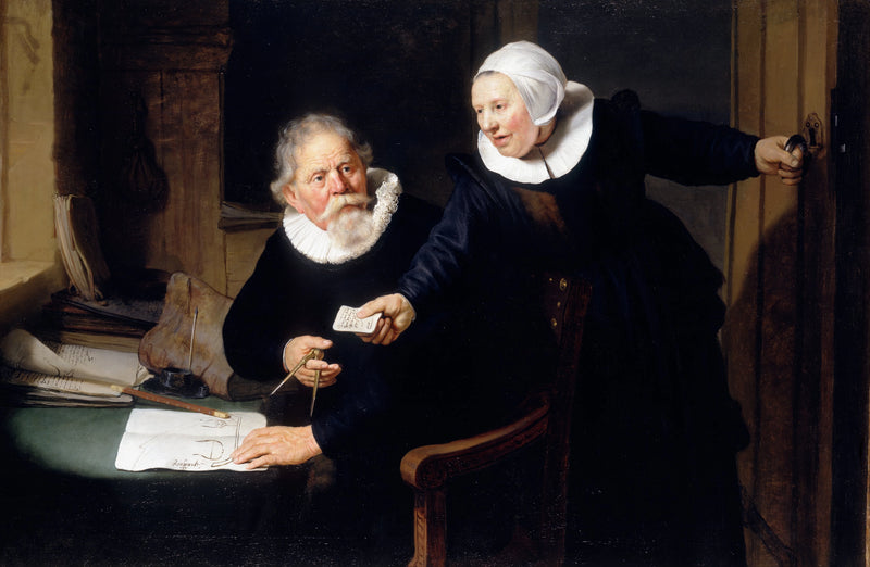 Portret Jana Rijcksena i jego żony Griet Jans - Rembrandt