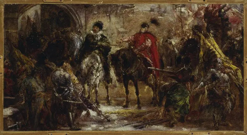 Jan Zamoyski w Byczynie, szkic - Jan Matejko