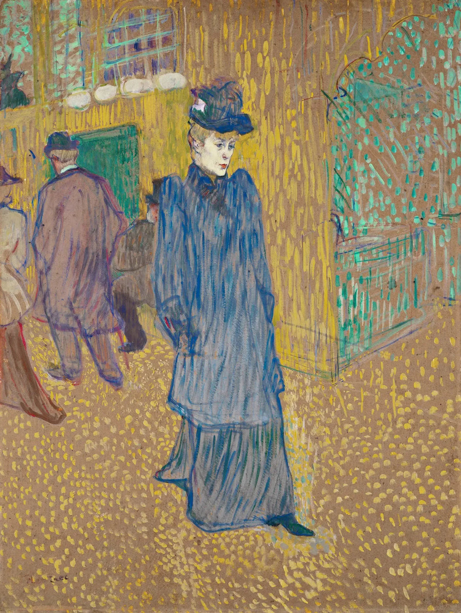 Jane Avril wychodząca z Moulin-Rouge - Henri de Toulouse-Lautrec