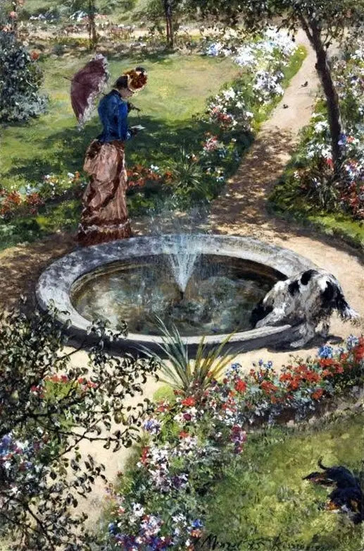 Ogród w Kissingen. - Adolph von Menzel