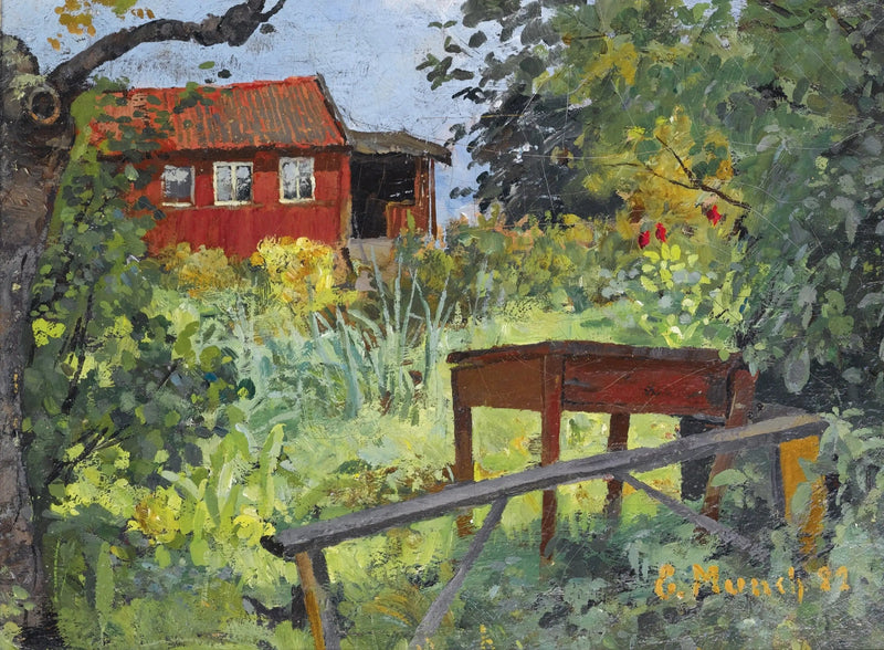 ogród w czerwonym domu - Edvard Munch