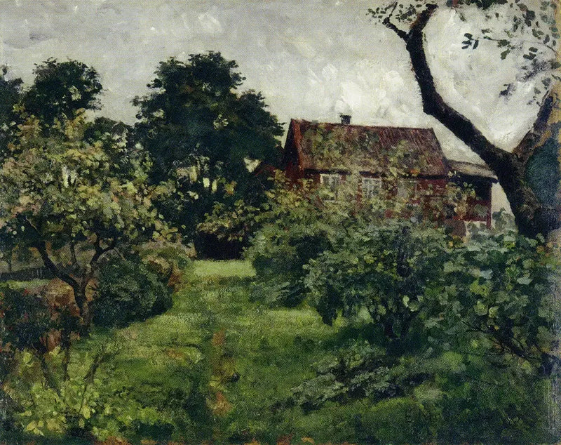 ogród w czerwonym domu - Edvard Munch