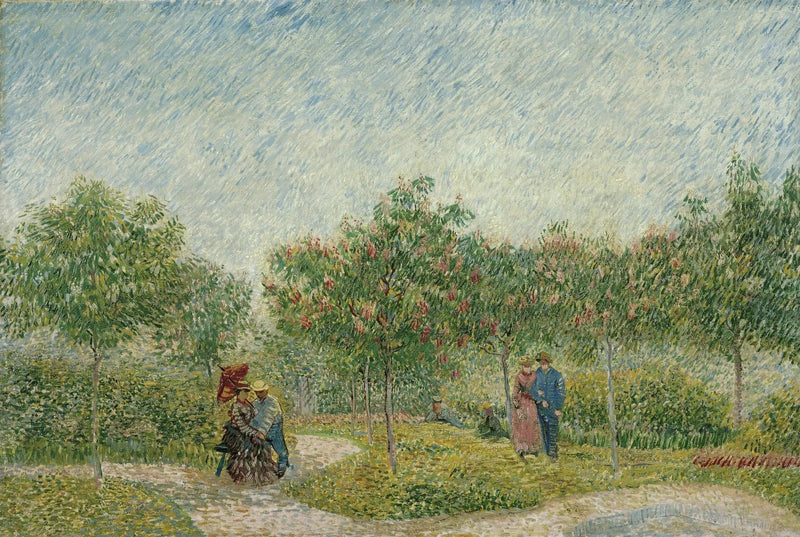 Ogród w Montmartre z zakochanymi - Vincent van Gogh
