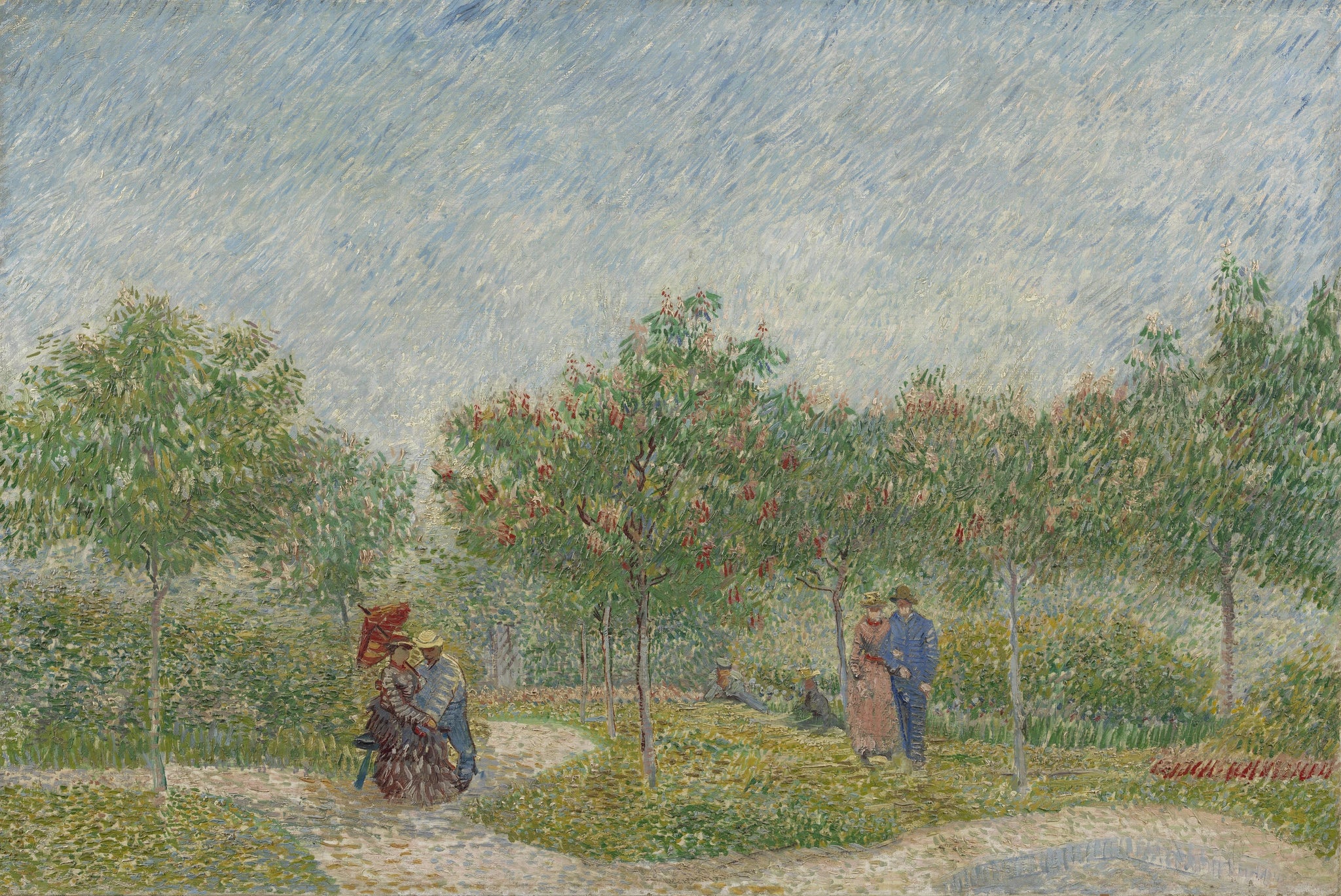Jardin avec amoureux, square Saint-Pierre F314 de Vincent van Gogh, Van Gogh Museum