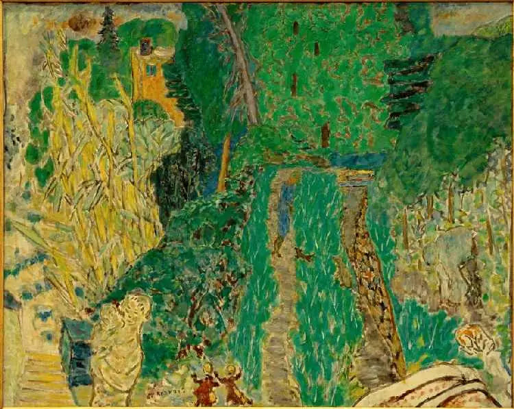 Ogród z małym mostkiem - Pierre Bonnard