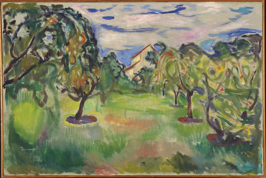 ogród z jabłoniami - Edvard Munch