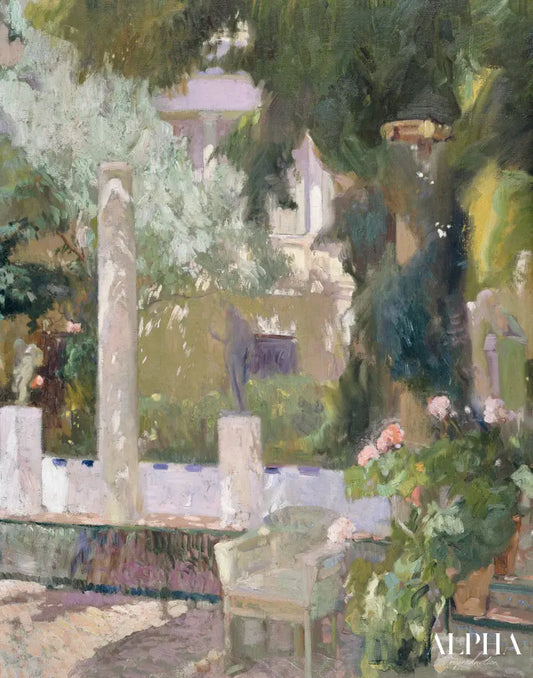 Jardin de la maison - Sorolla - Reproductions de tableaux et peintures haut de gamme