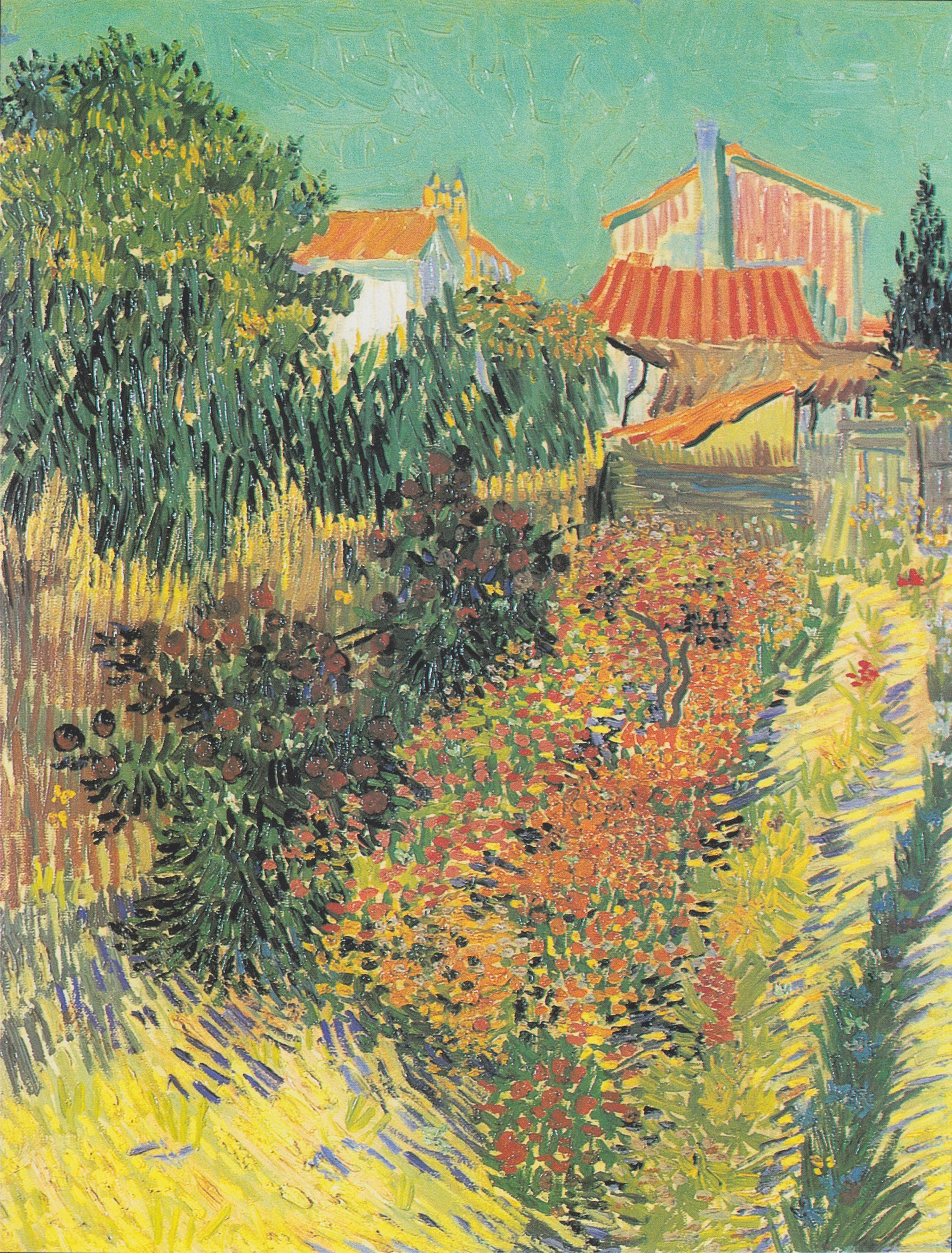 Jardin derrière une maison F578 de Vincent van Gogh, Arles
