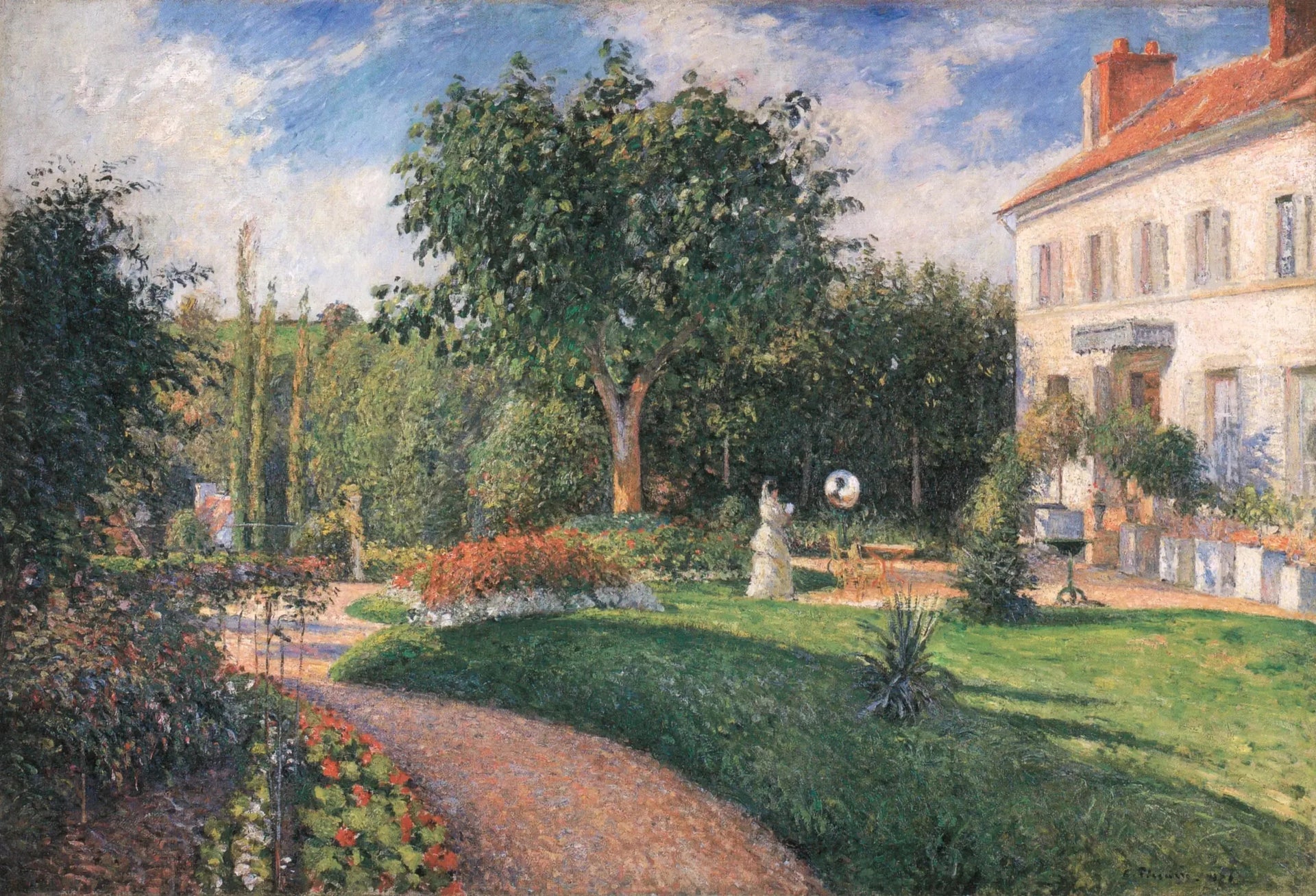 Jardin des Mathurins, à Pontoise - Camille Pissarro image 1 reproduction réalisée par Alpha Reproduction