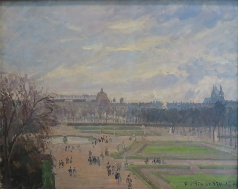 Ogród Tuileries, pochmurny i jasny dzień - Camille Pissarro