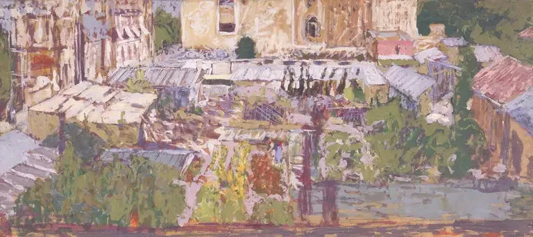 Kwiatowy ogród, ulica de la Tour - Édouard Vuillard