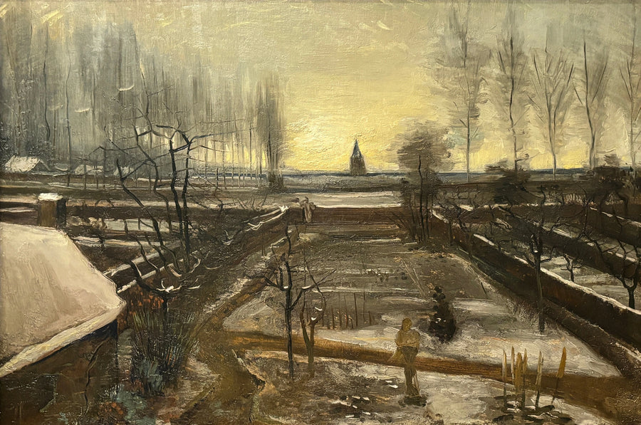 Ogród przy plebanii w Nuenen pod śniegiem - Vincent van Gogh