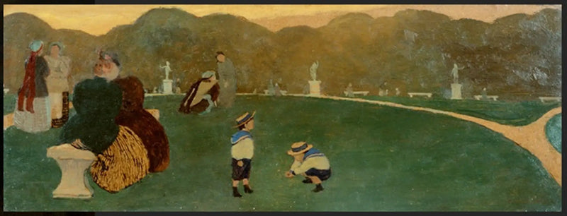 Publiczny park wieczorem - Félix Vallotton