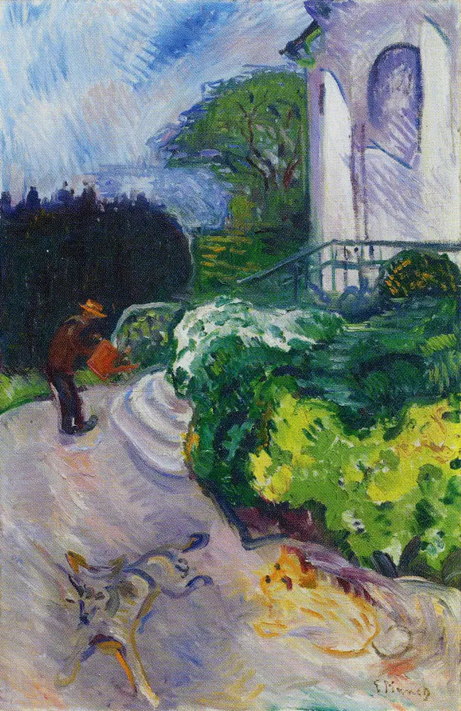 Duński ogrodnik w ogrodzie dr. Linde - Edvard Munch