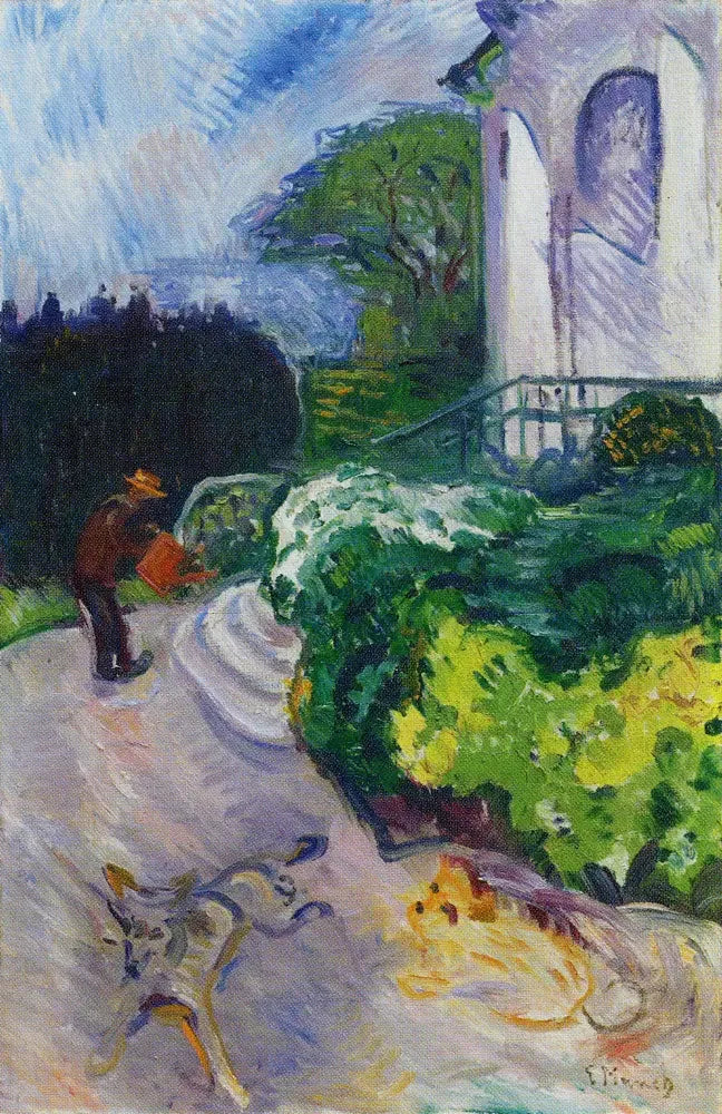 Duński ogrodnik w ogrodzie dr. Linde - Edvard Munch
