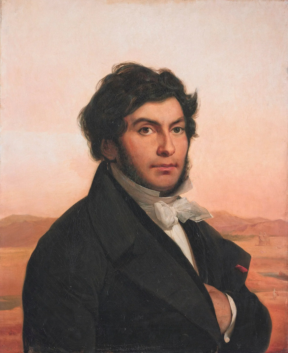 Jean-François Champollion - Léon Cogniet image 1 tableau peint à l’huile sur toile