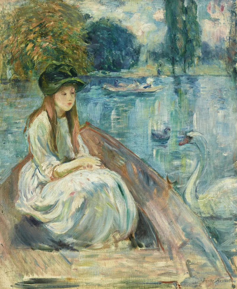 Jeanne Fourmanoir nad jeziorem - Berthe Morisot