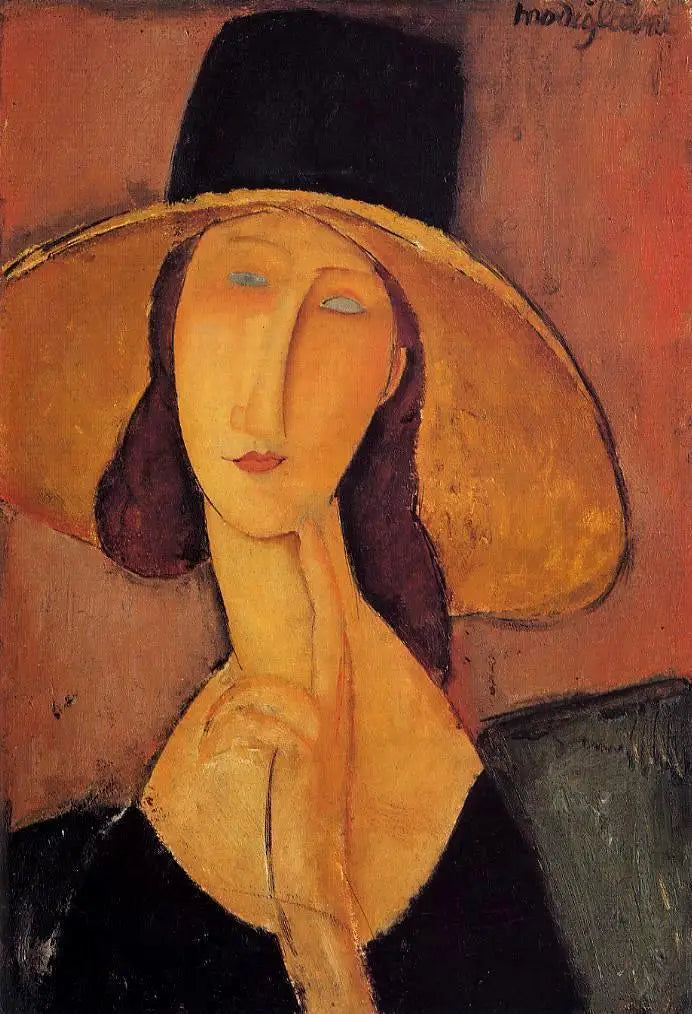 Jeanne Hébuterne w dużym kapeluszu - Amedeo Modigliani