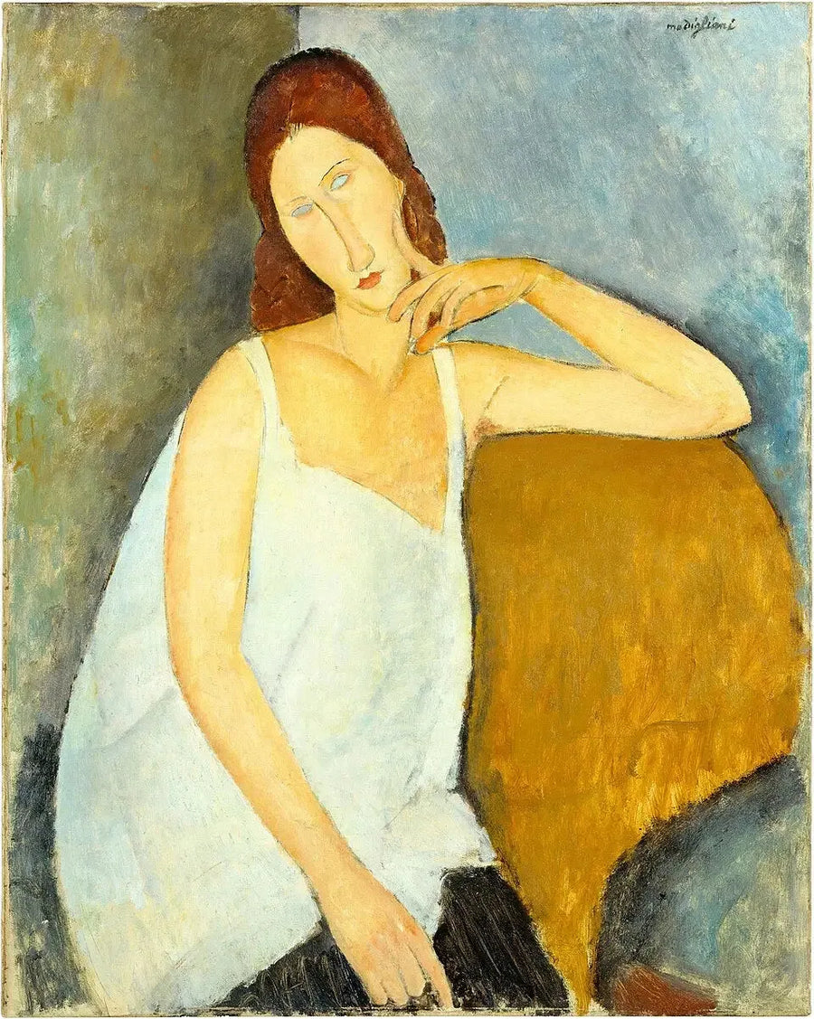 Jeanne Hébuterne z nagimi ramionami - Amedeo Modigliani