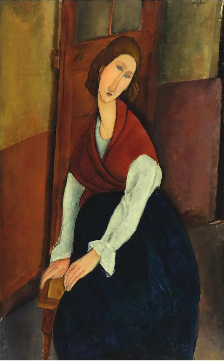 Jeanne Hébuterne przed drzwiami - Amedeo Modigliani