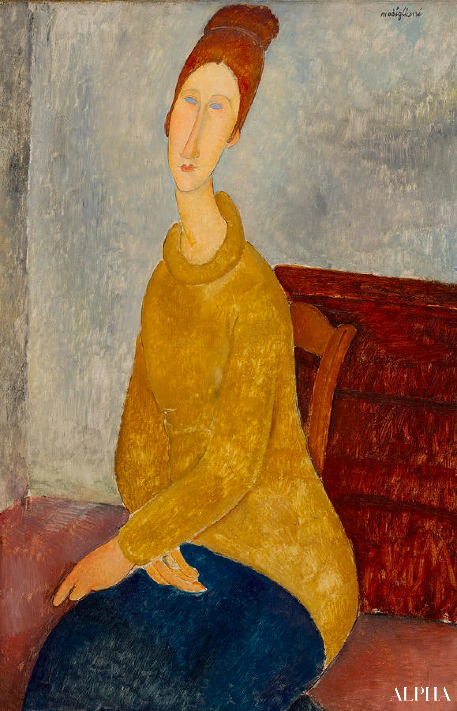 Jeanne Hébuterne (Le sweater jaune) - Amedeo Modigliani - Reproductions de tableaux et peintures haut de gamme