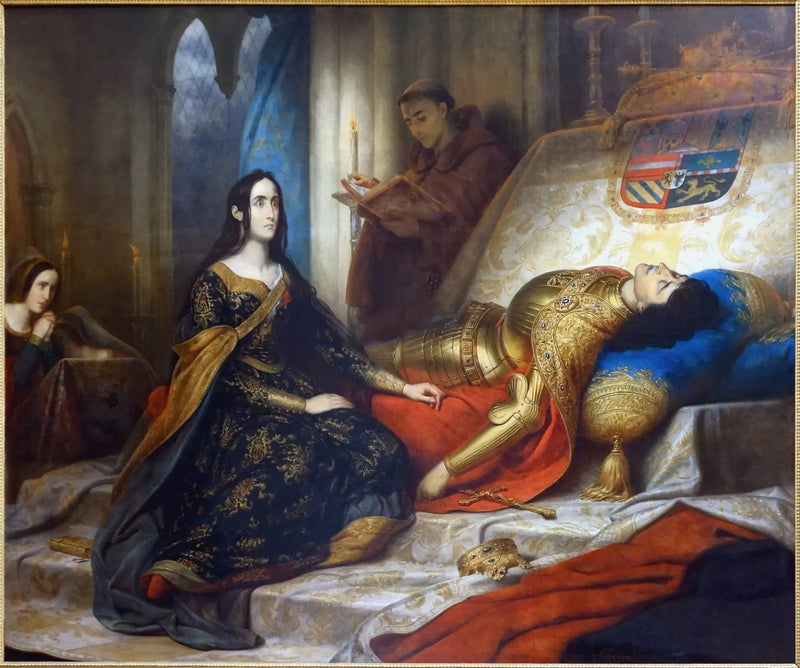 Jeanne la folle oczekująca na zmartwychwstanie Philippe le Beau, jej męża - Charles de Steuben