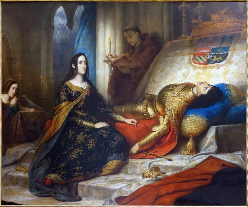 Jeanne la folle oczekująca na zmartwychwstanie Philippe le Beau, jej męża - Charles de Steuben