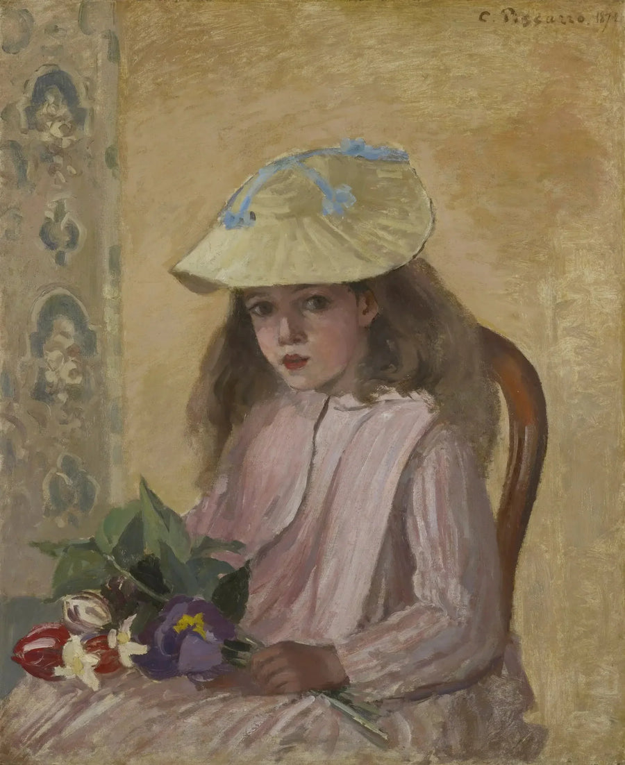 Jeanne Pisarro zwana Minette z bukietem - Camille Pissarro