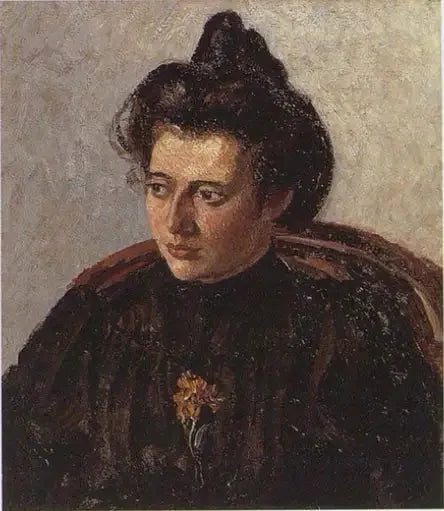 Jeanne Pissarro zwana Cocotte, z kokiem - Camille Pissarro