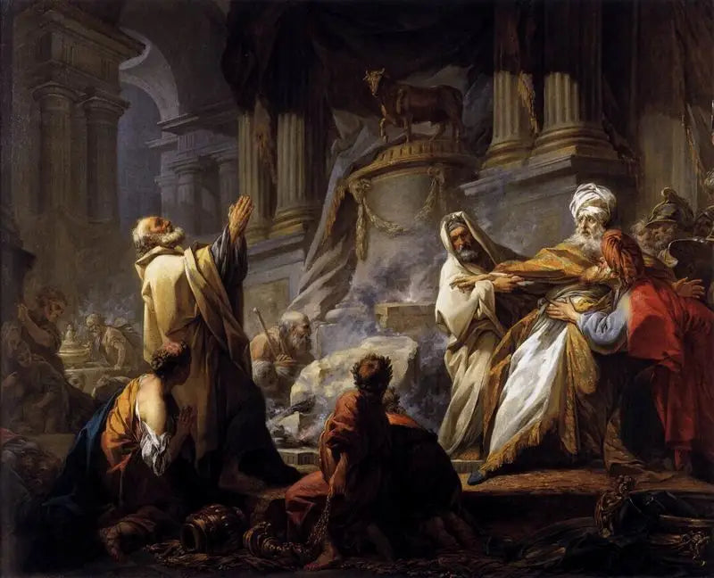 Jéroboam ofiarujący się bałwanom - Jean-Honoré Fragonard