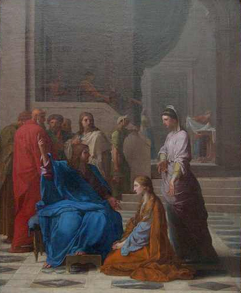 Jezus u Marty i Marii - Eustache Le Sueur