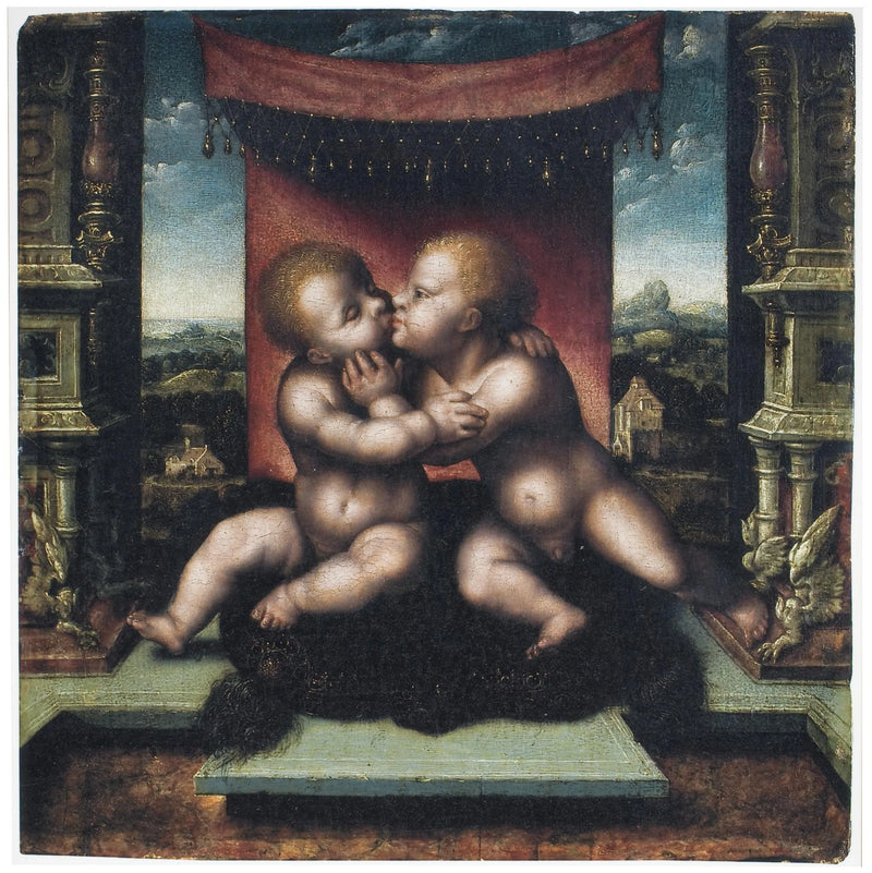 Jezus Chrystus i Jan Chrzciciel dzieci, druga ćwiartka XVI wieku - Joos van Cleve