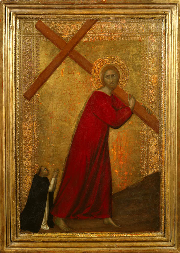Jezus Chrystus niosący Krzyż, z bratem dominikaninem - Barna da Siena