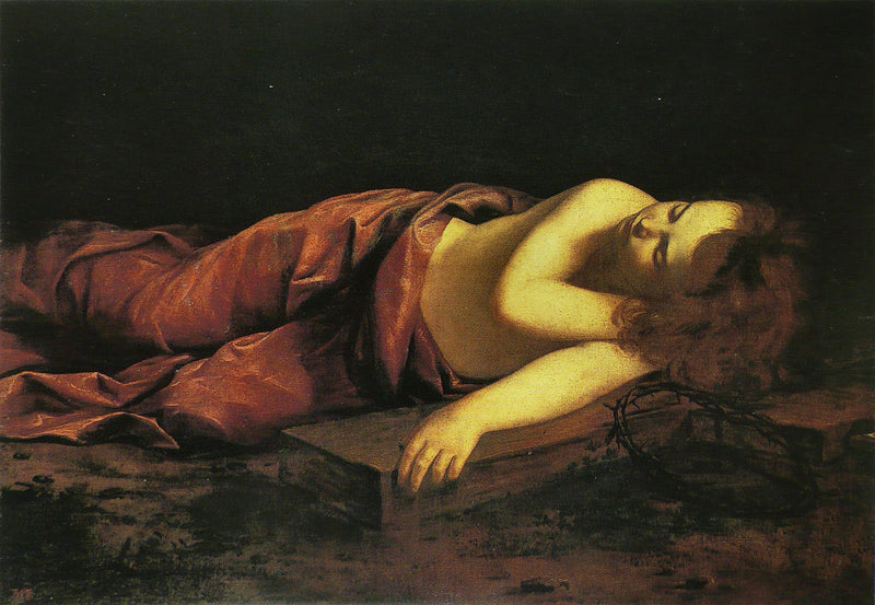 Jezus uśpiony na krzyżu - Orazio Gentileschi